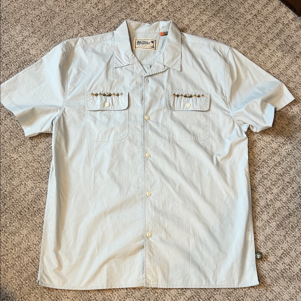 Howler Brothers Light Blue Casual Button Down Shirt